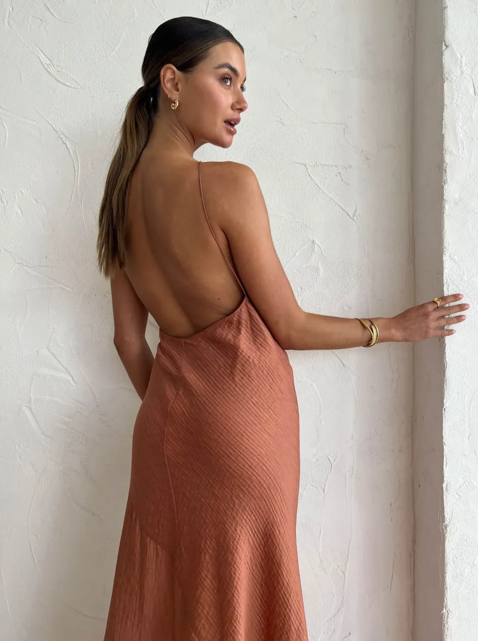 One Fell Swoop Capricorn Dress in Chestnut