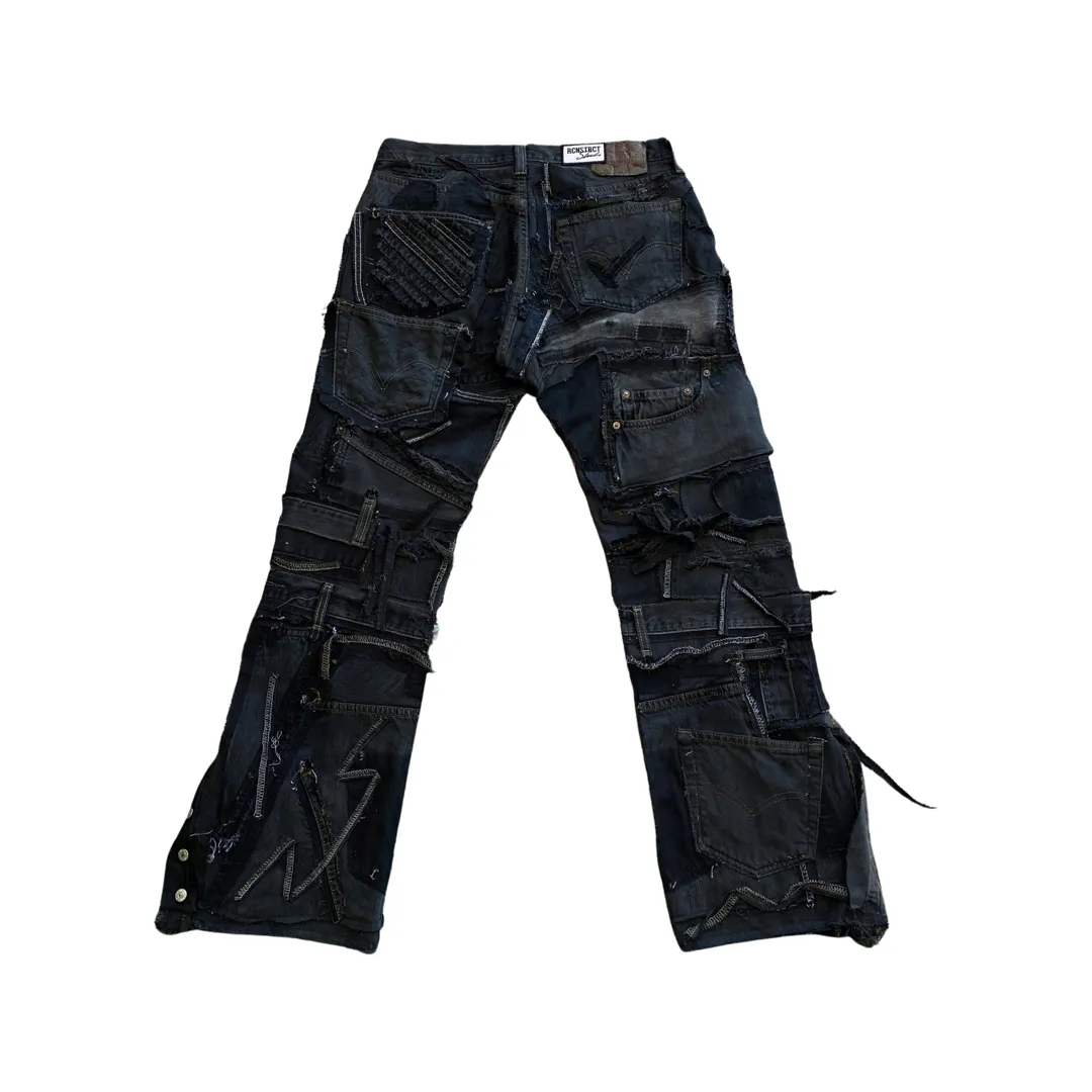 Patchwork Detail Denim - Black // RANDOM SELECTION