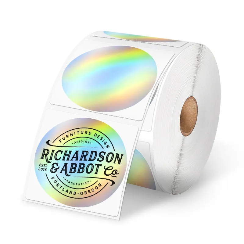 Phomemo 2" Silver Thermal Holographic Sticker for Shipping Label Printer