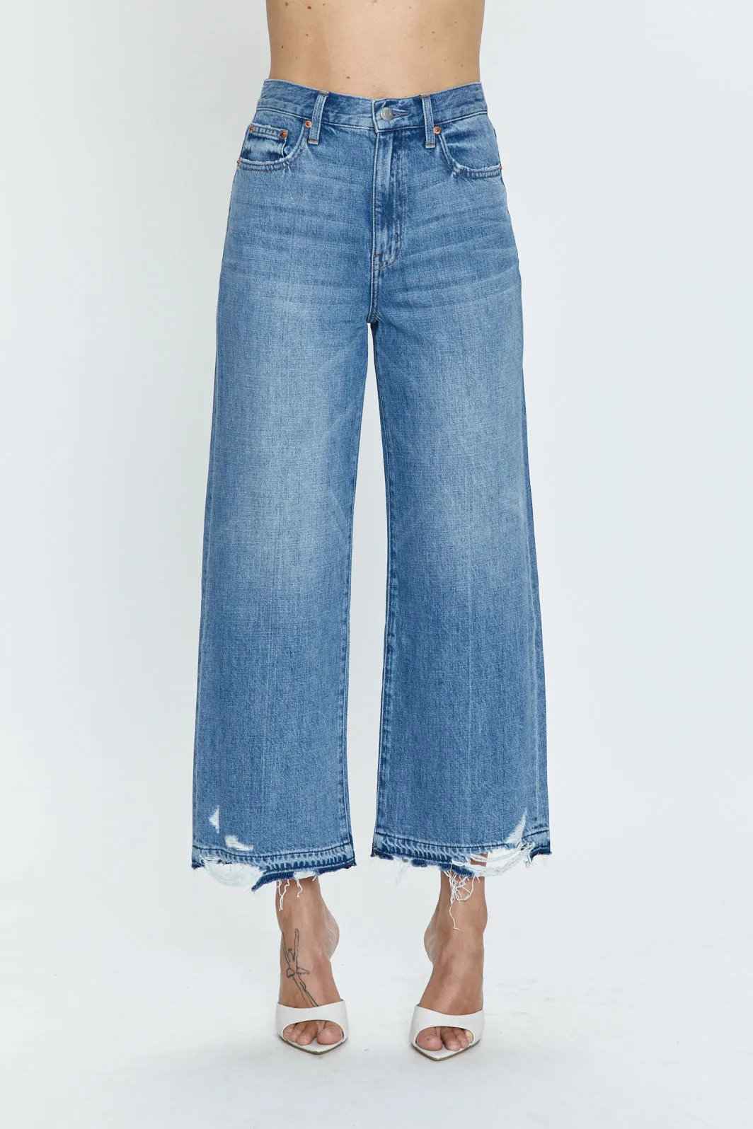 Pistola Loretta High Rise Wide Leg Ankle Jeans in Revaler Vintage