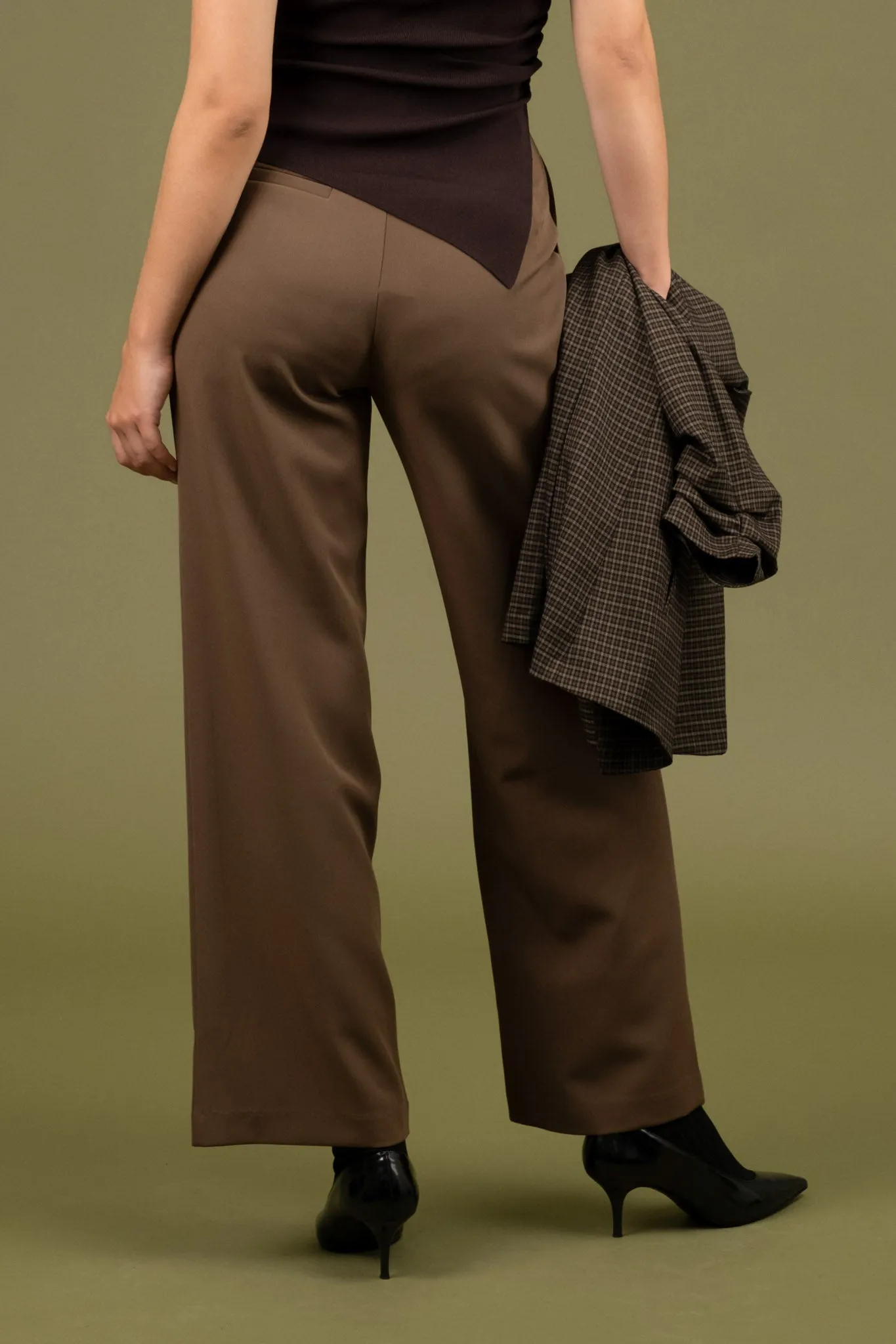 PLEATED WIDE LEG DRESS PANTS