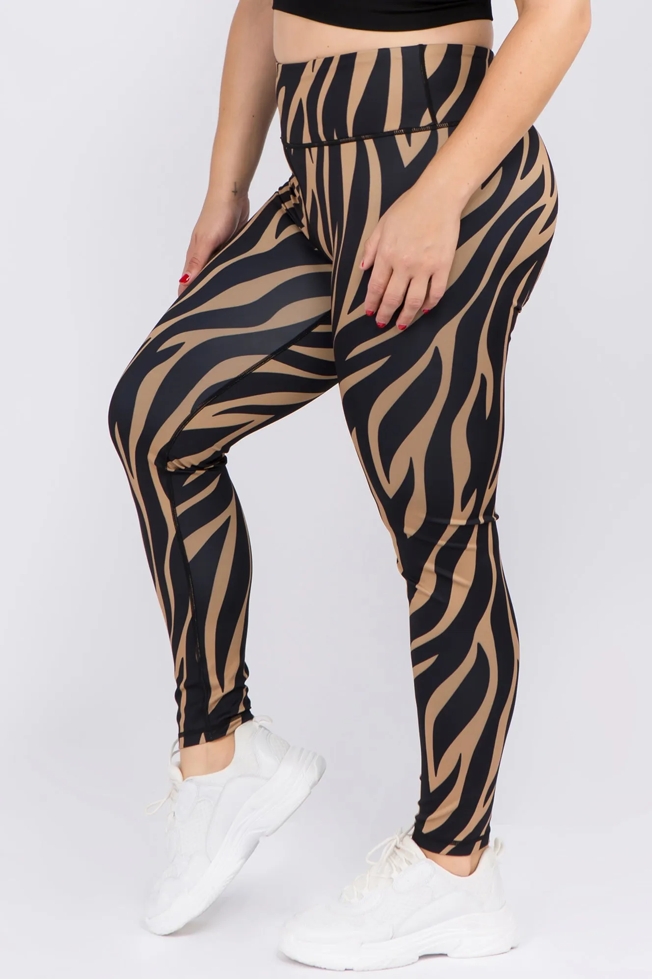 Plus Size Roar Like A Tiger Active Workout Leggings