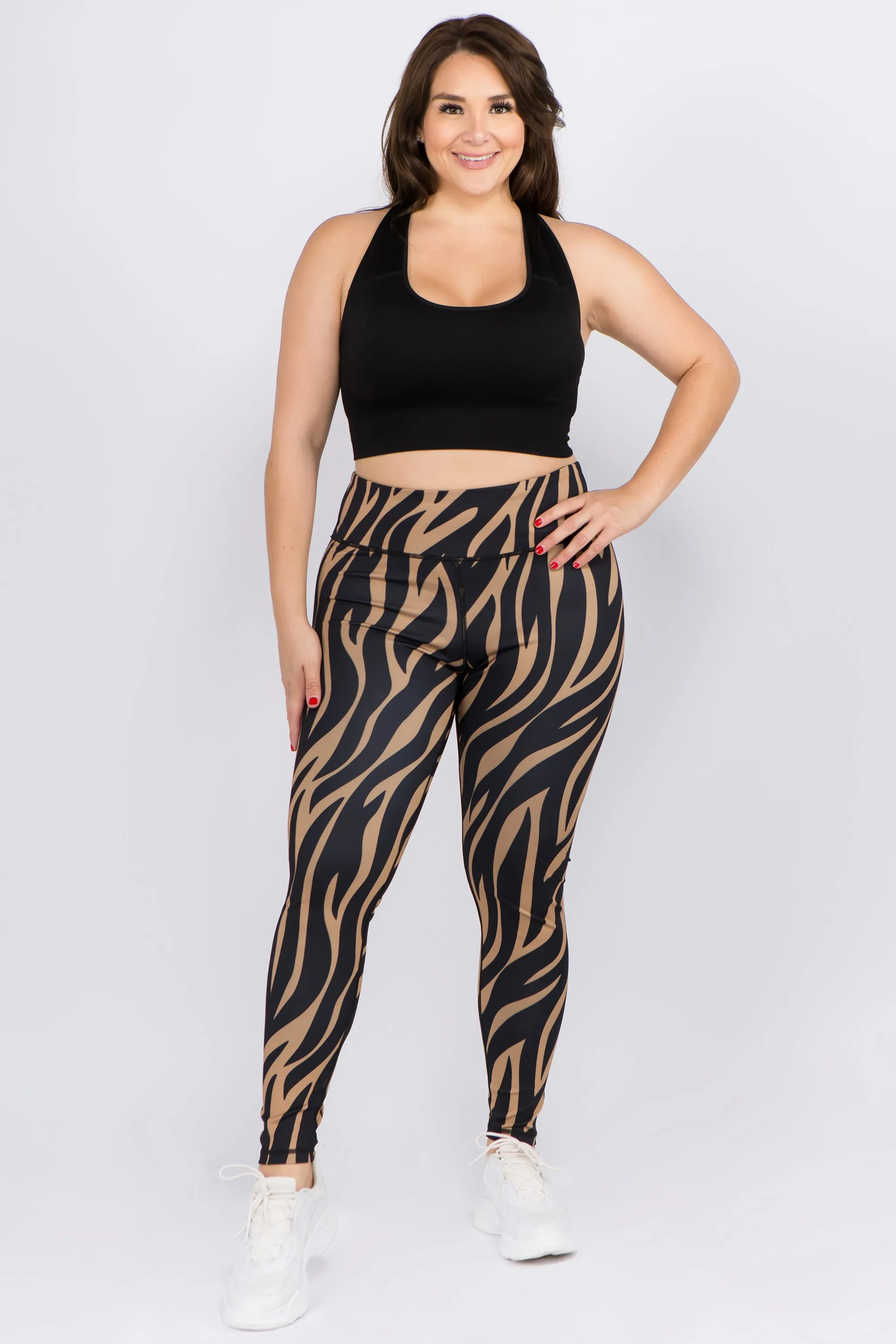 Plus Size Roar Like A Tiger Active Workout Leggings