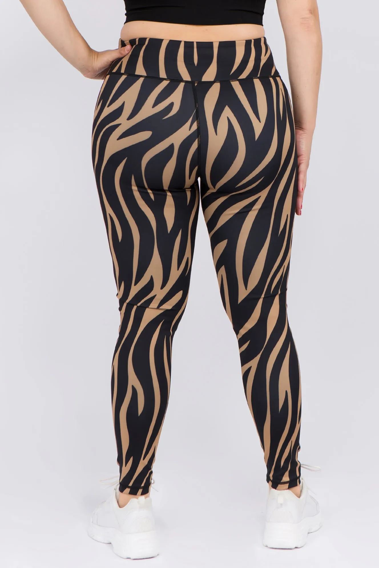 Plus Size Roar Like A Tiger Active Workout Leggings