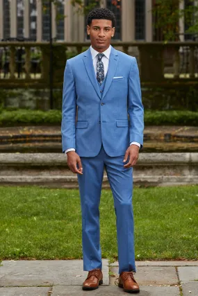 "Sharkskin" Marine Blue Suit Jacket (Separates)