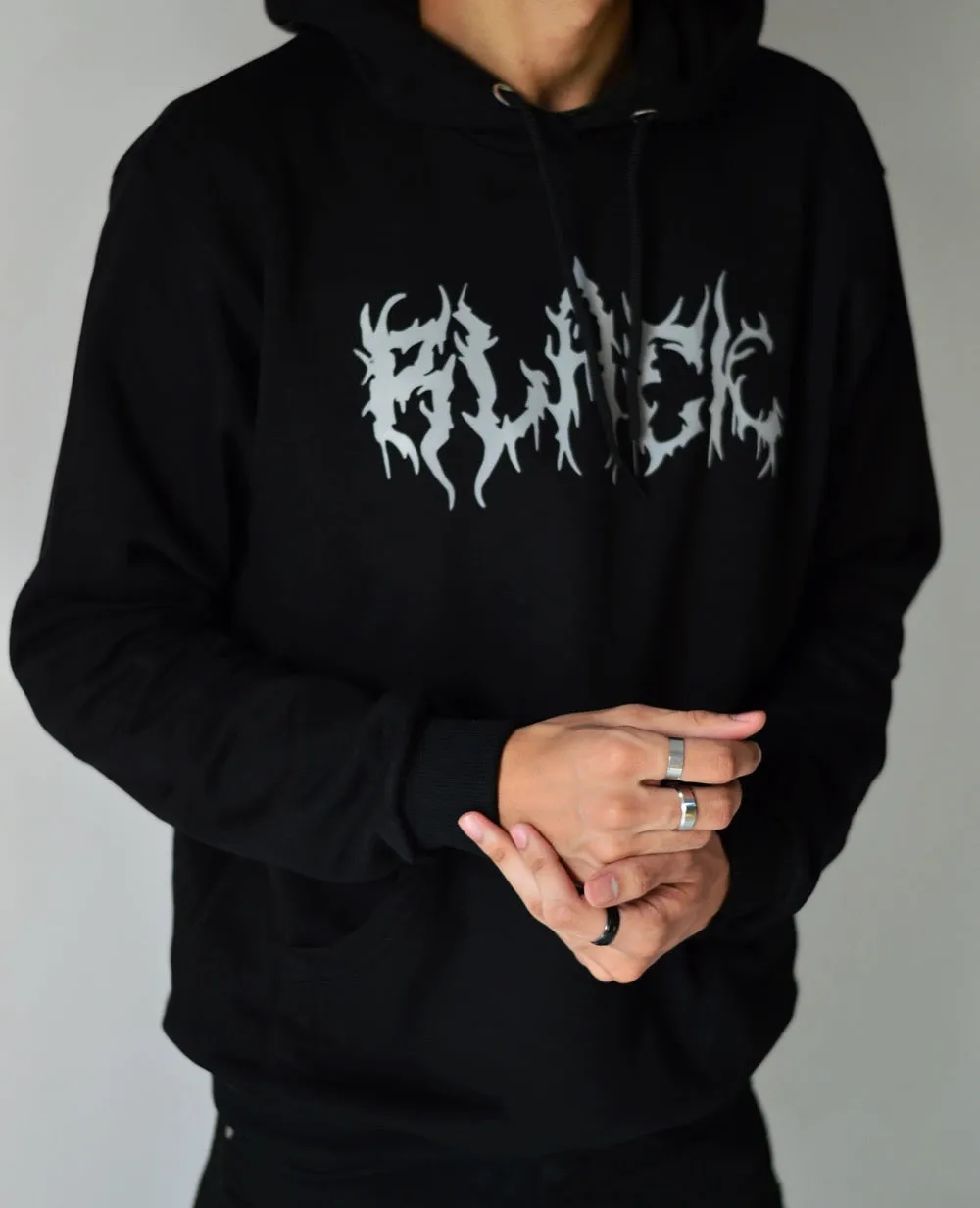 Reflective Dark Web Black Hoodie