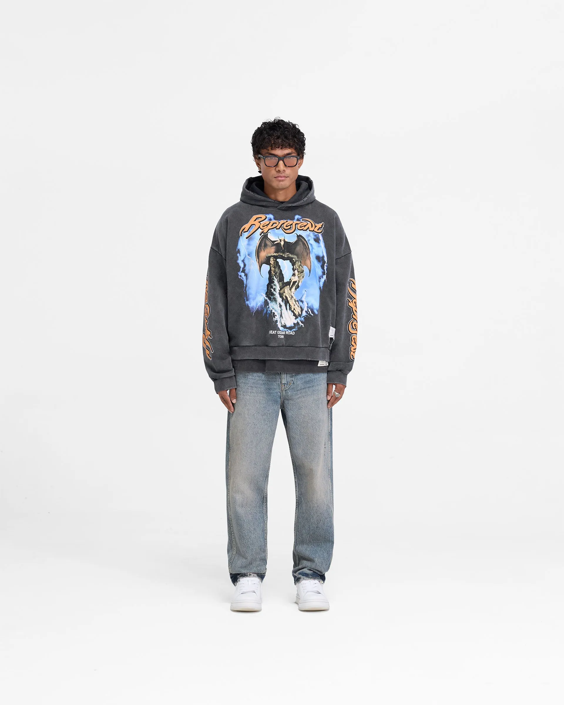 Represent X Marais Great Ocean Boxy Hoodie - Vintage Grey