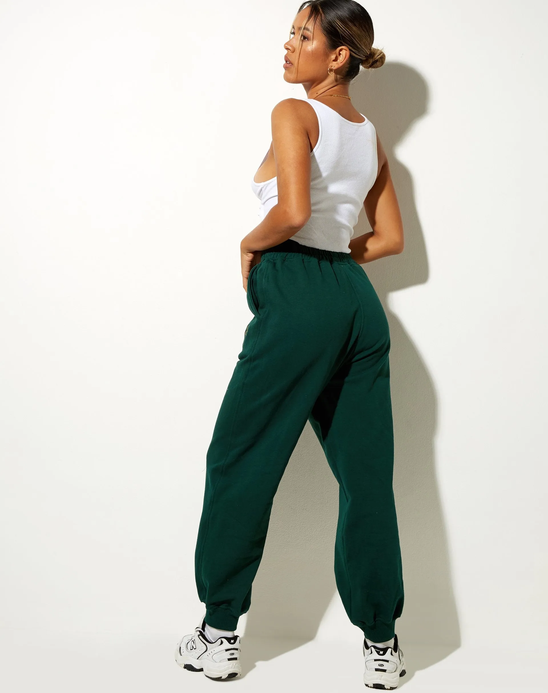 Roider Jogger in Bottle Green Cupid Embro