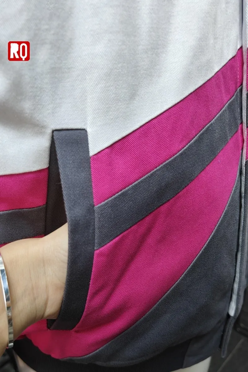 RQ racer Jacket, high quality embroidery, pink lining, unique piece