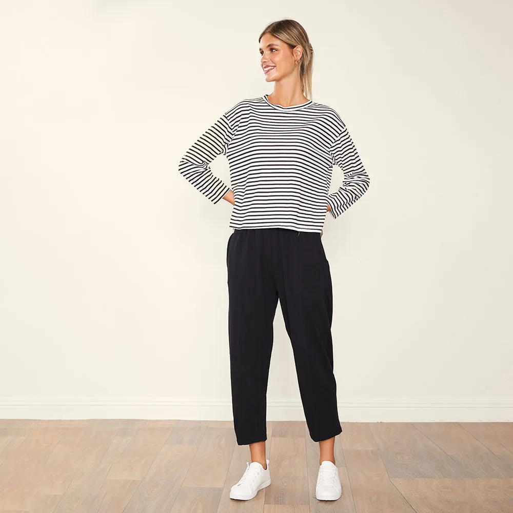 Sally Joggers (Black) & Betsy Top (black Stripes)-2 for €50