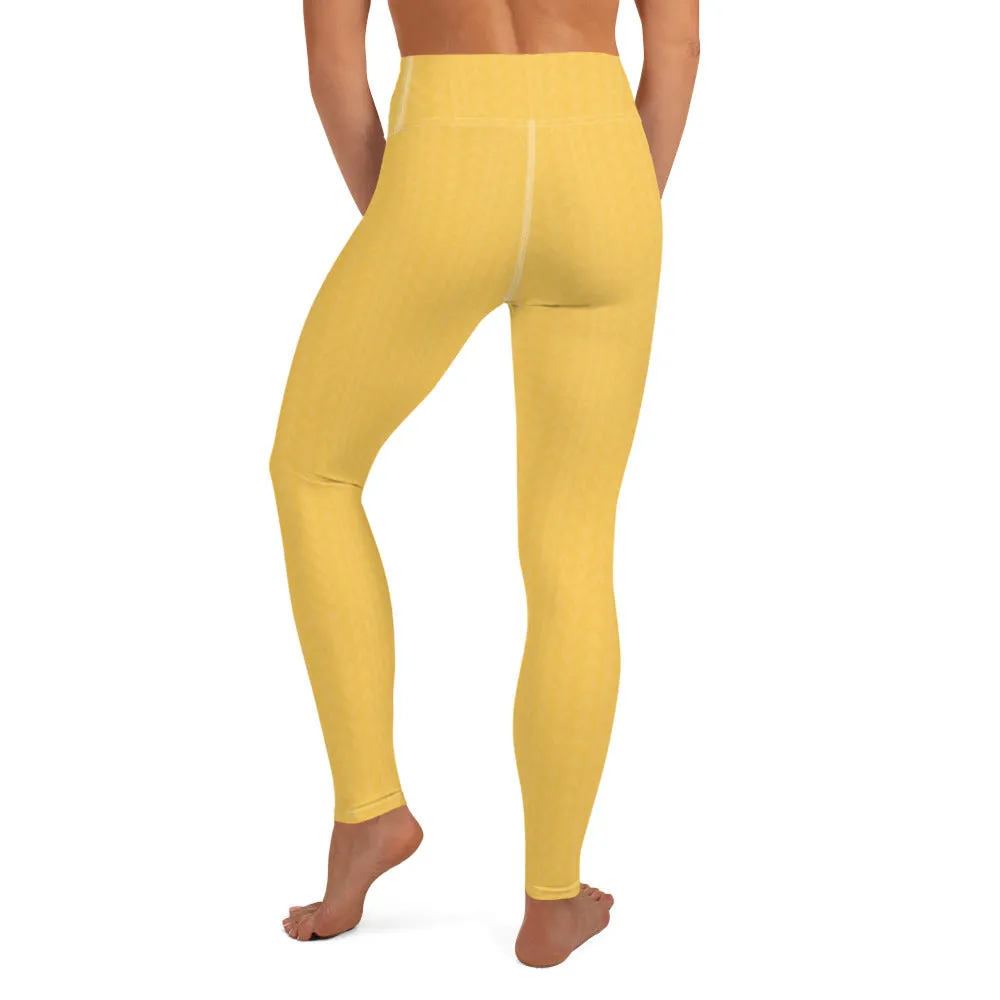 Samoa Yellow High Waist Yoga Leggings