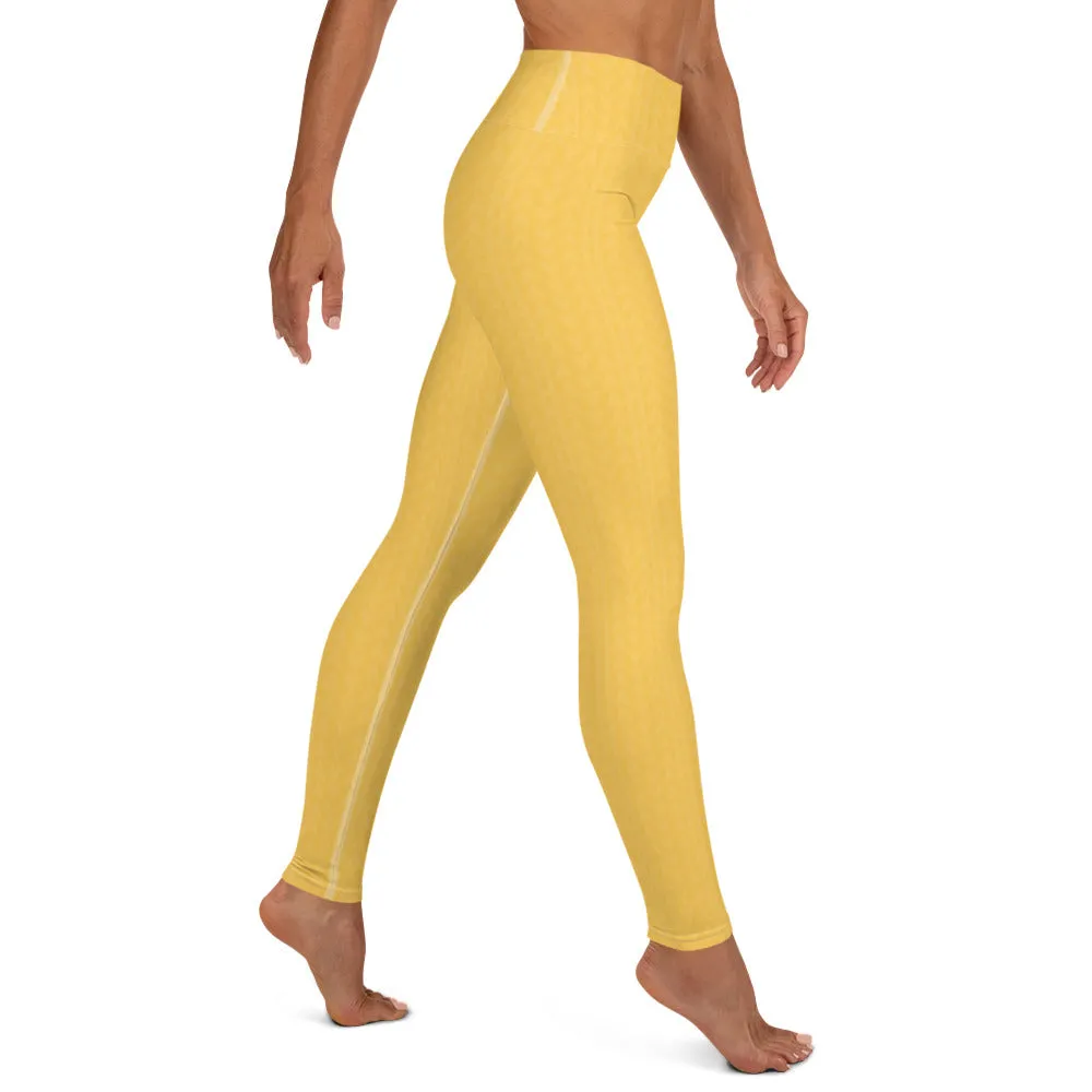 Samoa Yellow High Waist Yoga Leggings