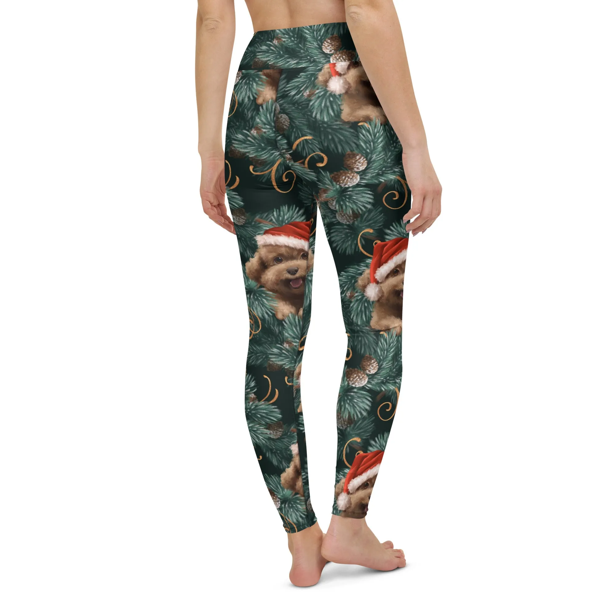 Santa Puppy Yoga Leggings