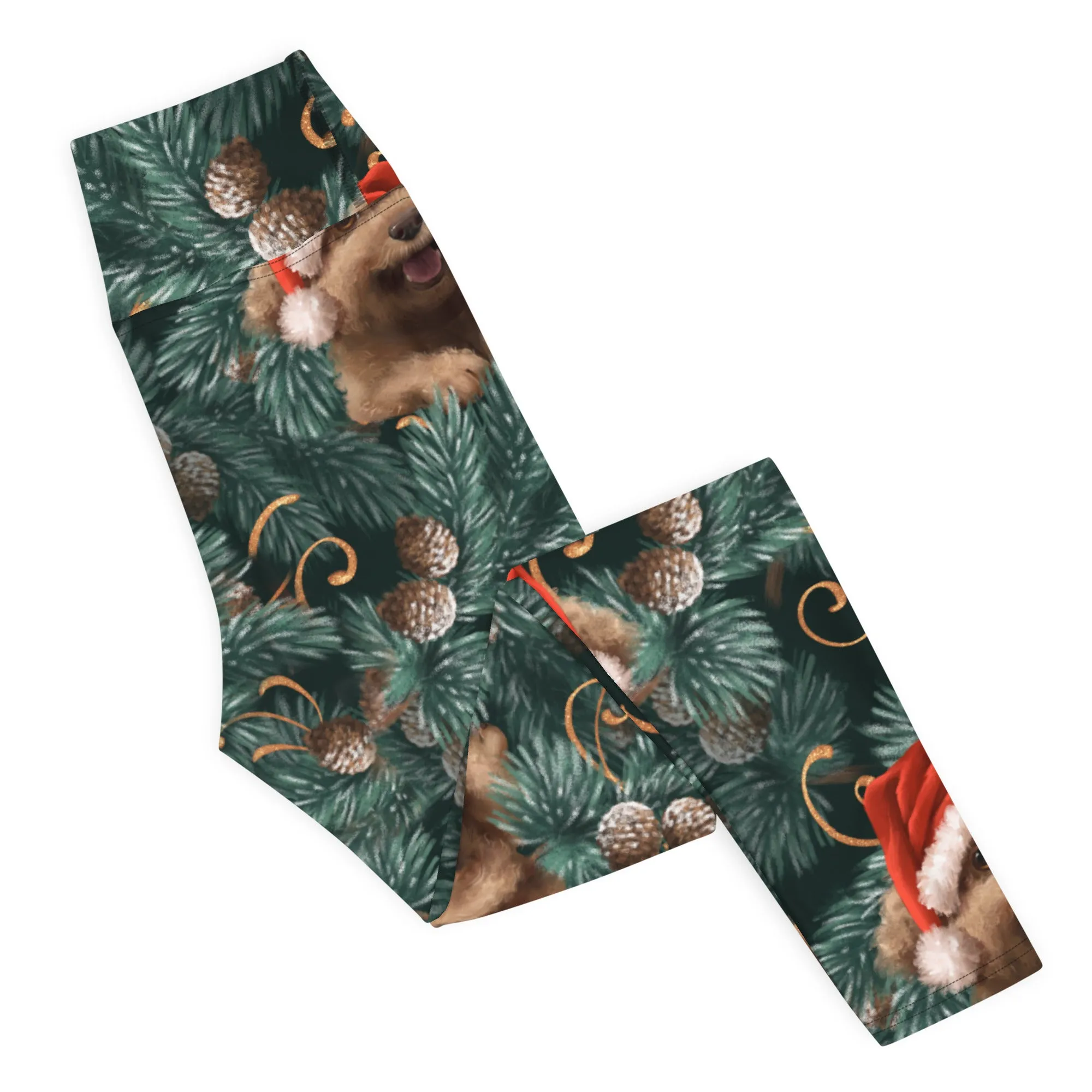 Santa Puppy Yoga Leggings