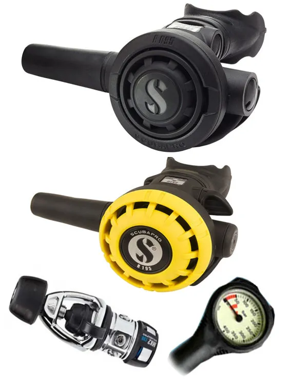 Scubapro Regulator Set: MK2 Evo (DIN or Yoke) / R095 / R-Series Octopus & Termo Gauge