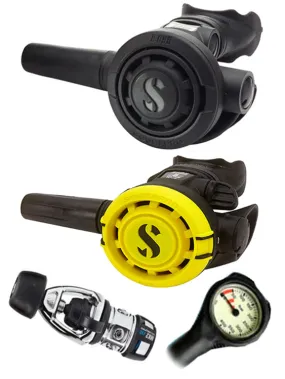 Scubapro Regulator Set: MK2 Evo (DIN or Yoke) / R095 / R-Series Octopus & Termo Gauge