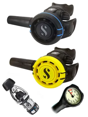 Scubapro Regulator Set: MK2 Evo (DIN or Yoke) / R105 / R-Series Octopus & Termo Gauge