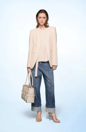 SEVENTY VENEZIA - STRETCH CUFFED DENIM TROUSER CROPPED