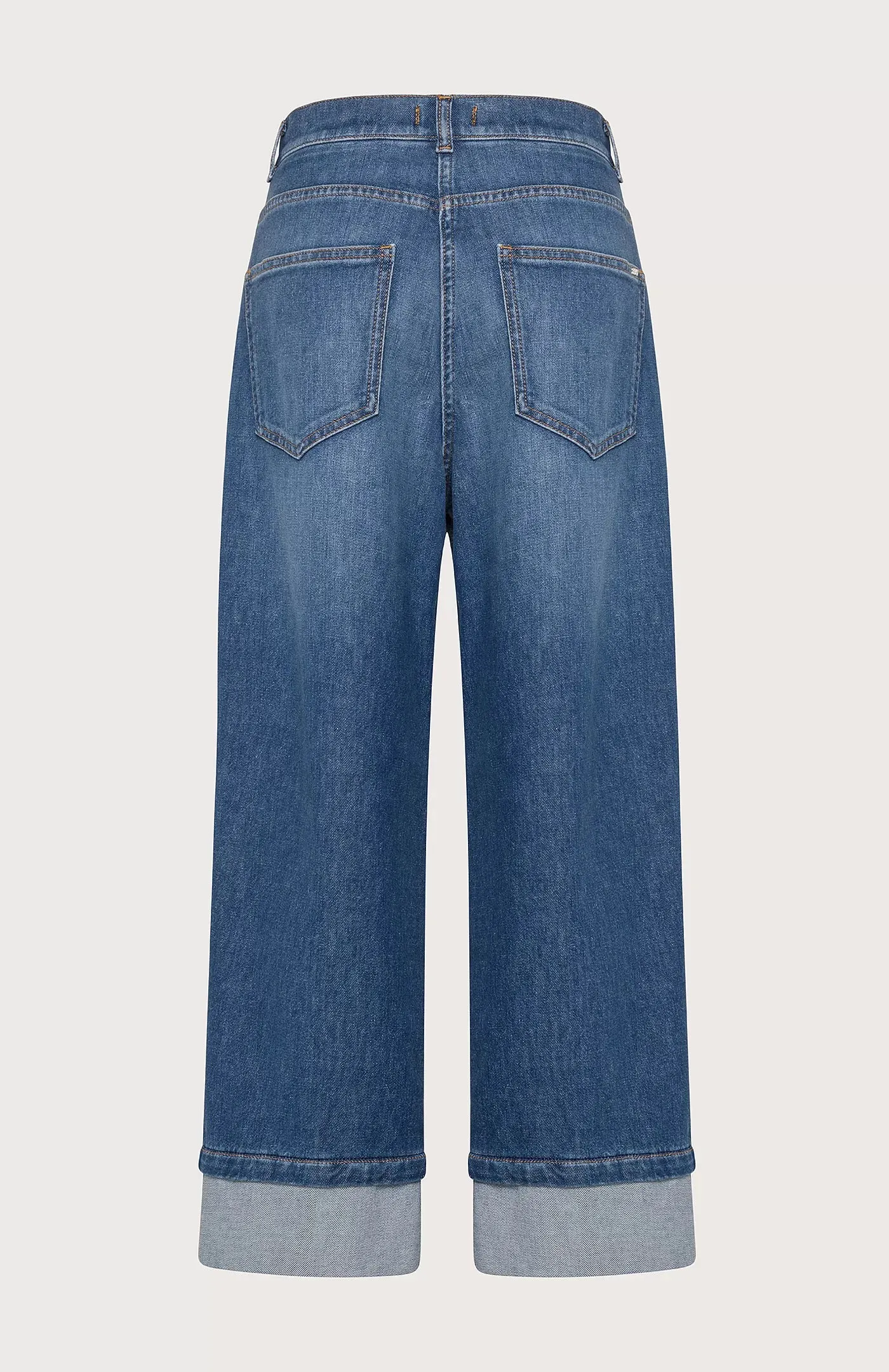 SEVENTY VENEZIA - STRETCH CUFFED DENIM TROUSER CROPPED