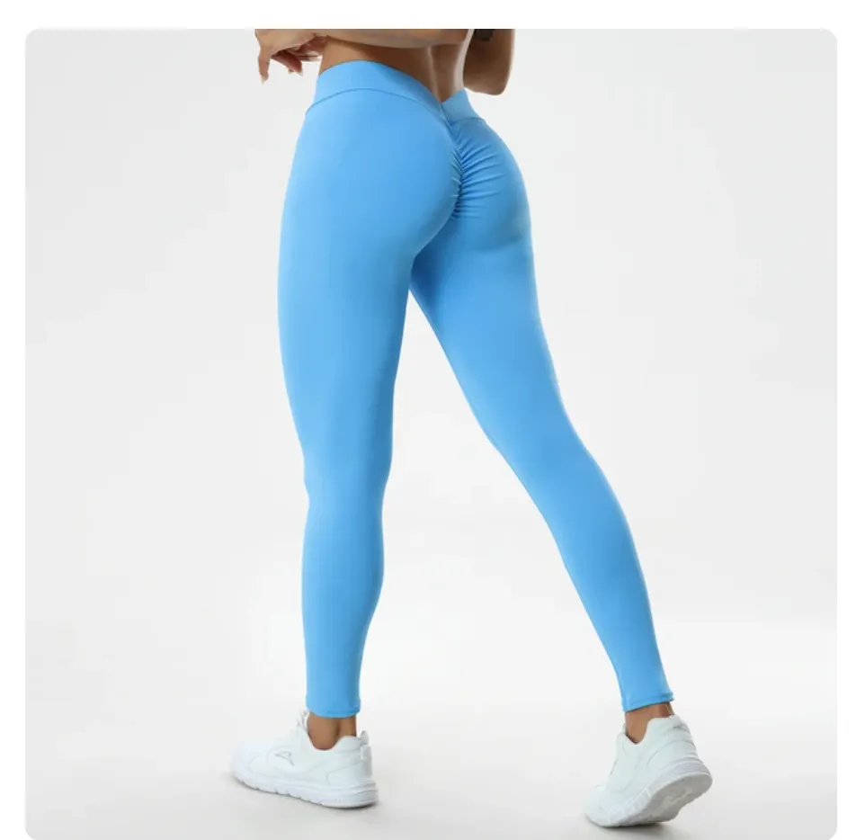 Sexy V Butt Push Up Fitness High Waist Pants kay