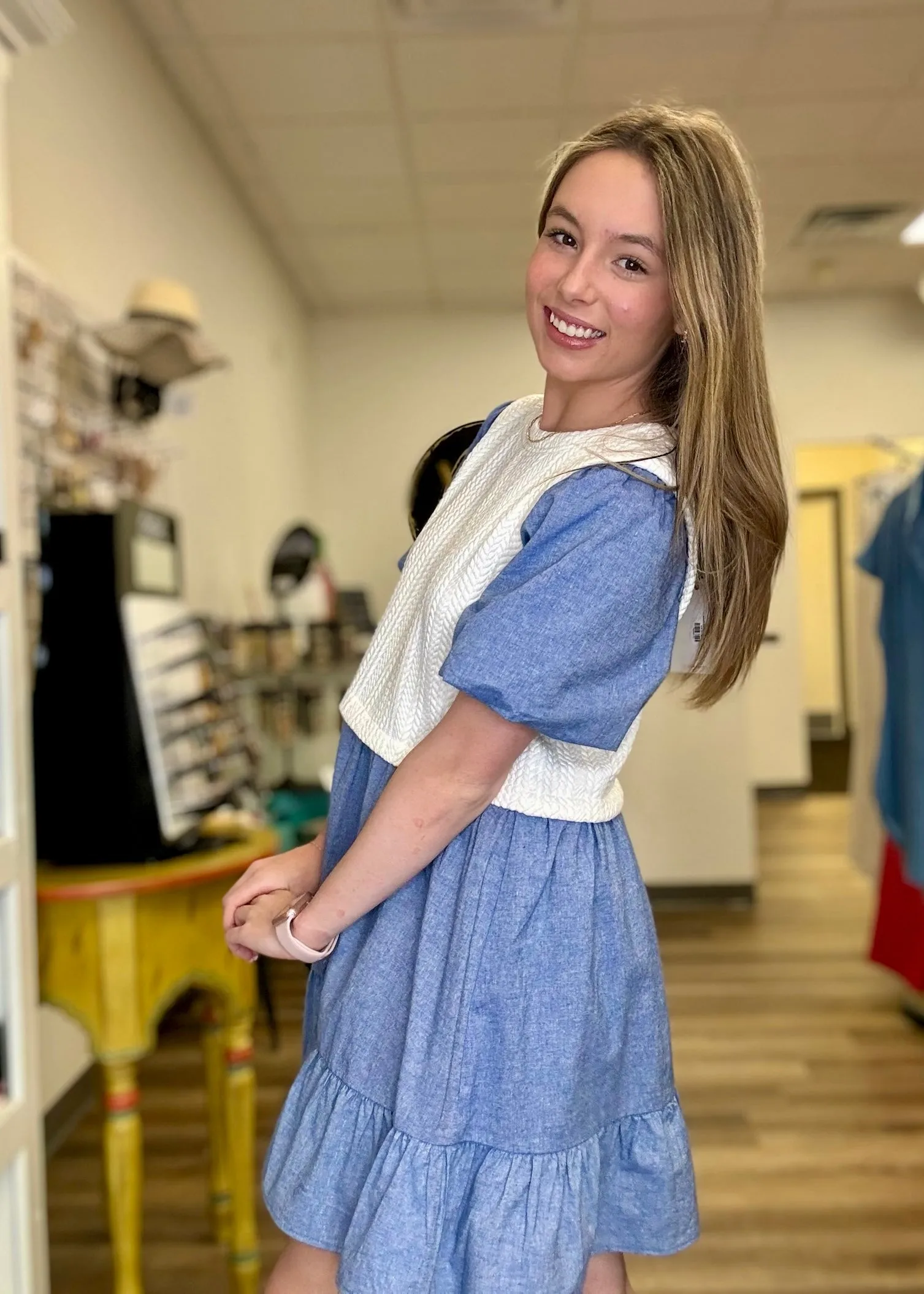 Short Sleeve Denim Dress