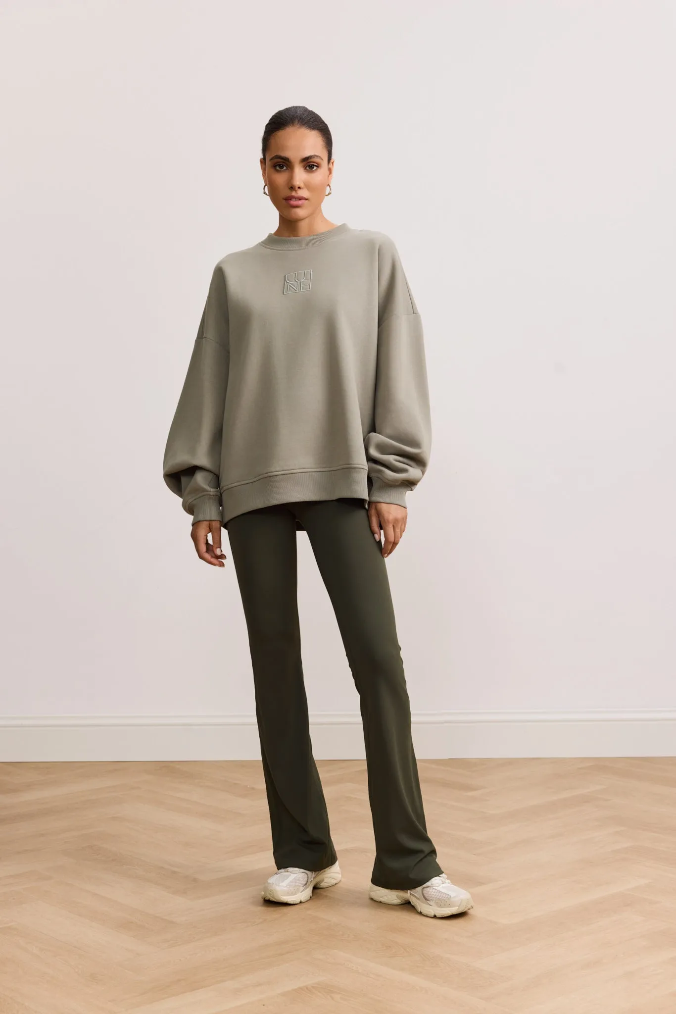 SIENNA SHAPE flared pants - Deep Moss