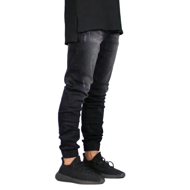 Skinny Stretch Denim Joggers - 3 Colors