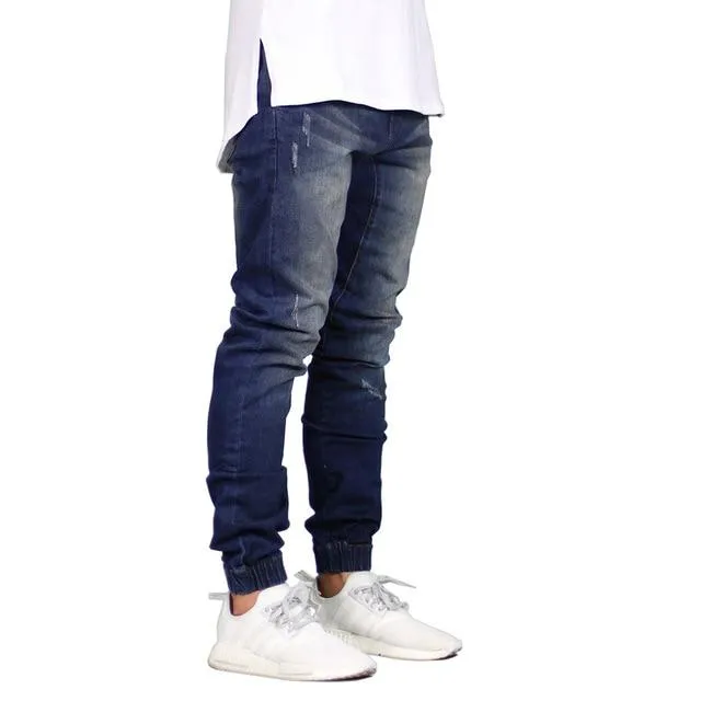 Skinny Stretch Denim Joggers - 3 Colors