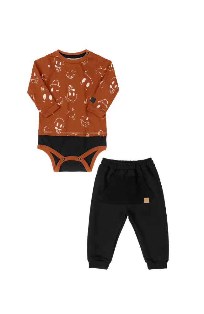 Smileys Bodysuit & Pants