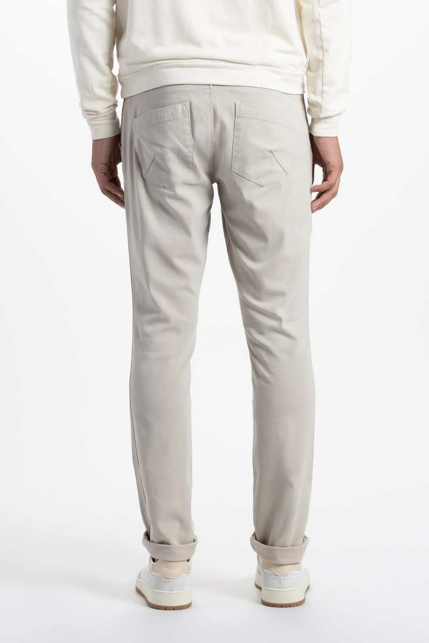 Soft Cloth Hybrid 5 Pocket Pant in Stretch Canvas - Drizzle