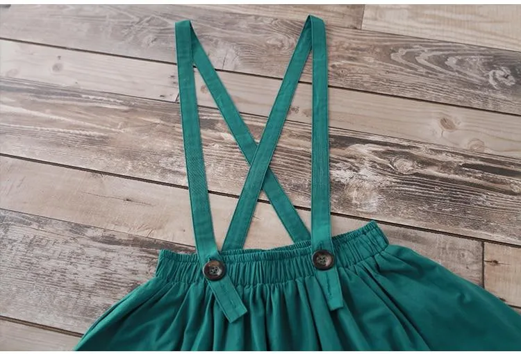 Spaghetti Straps Tutu Overall Skirt