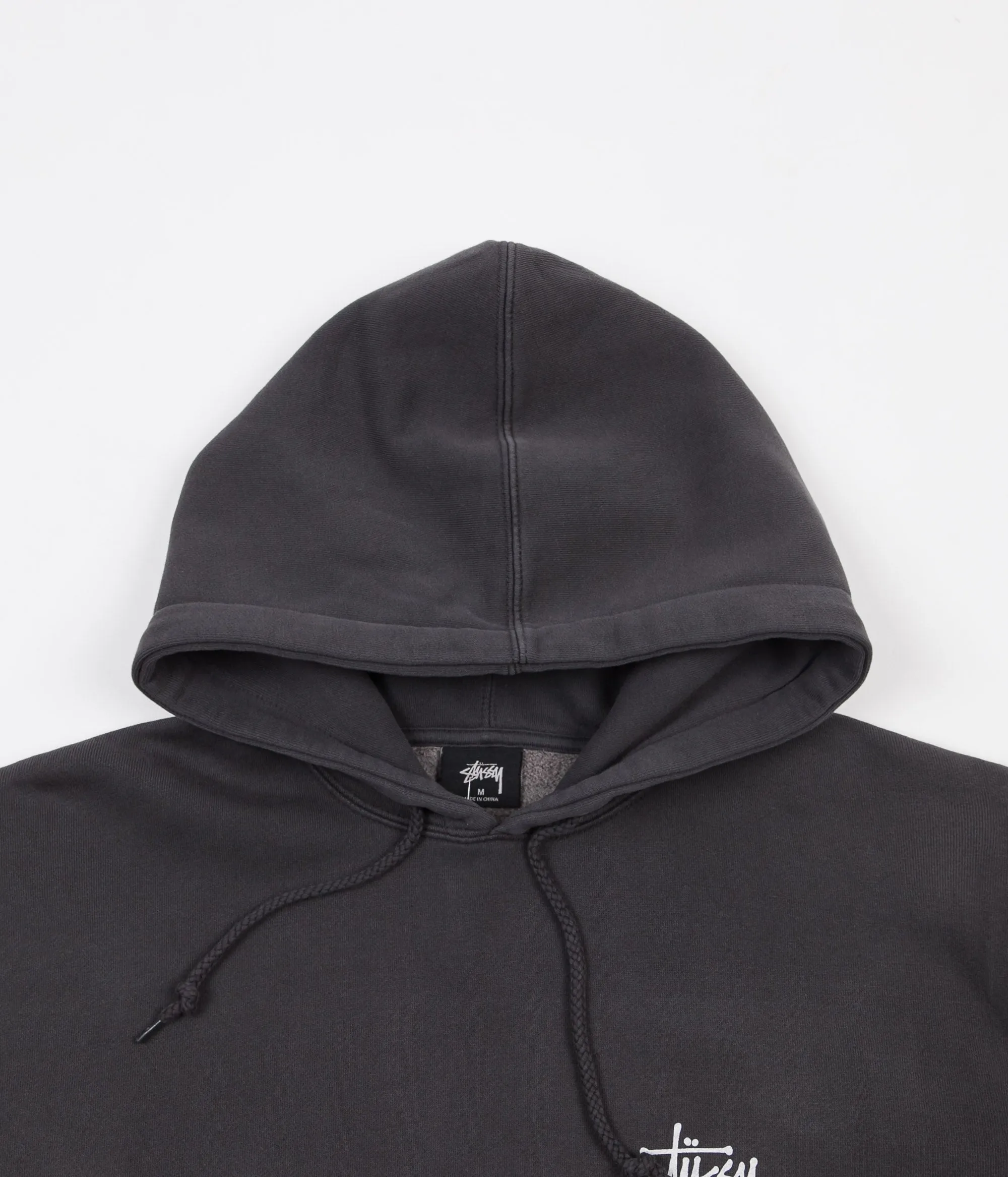 Stussy Basic Stussy Pigment Dyed Hoodie - Black