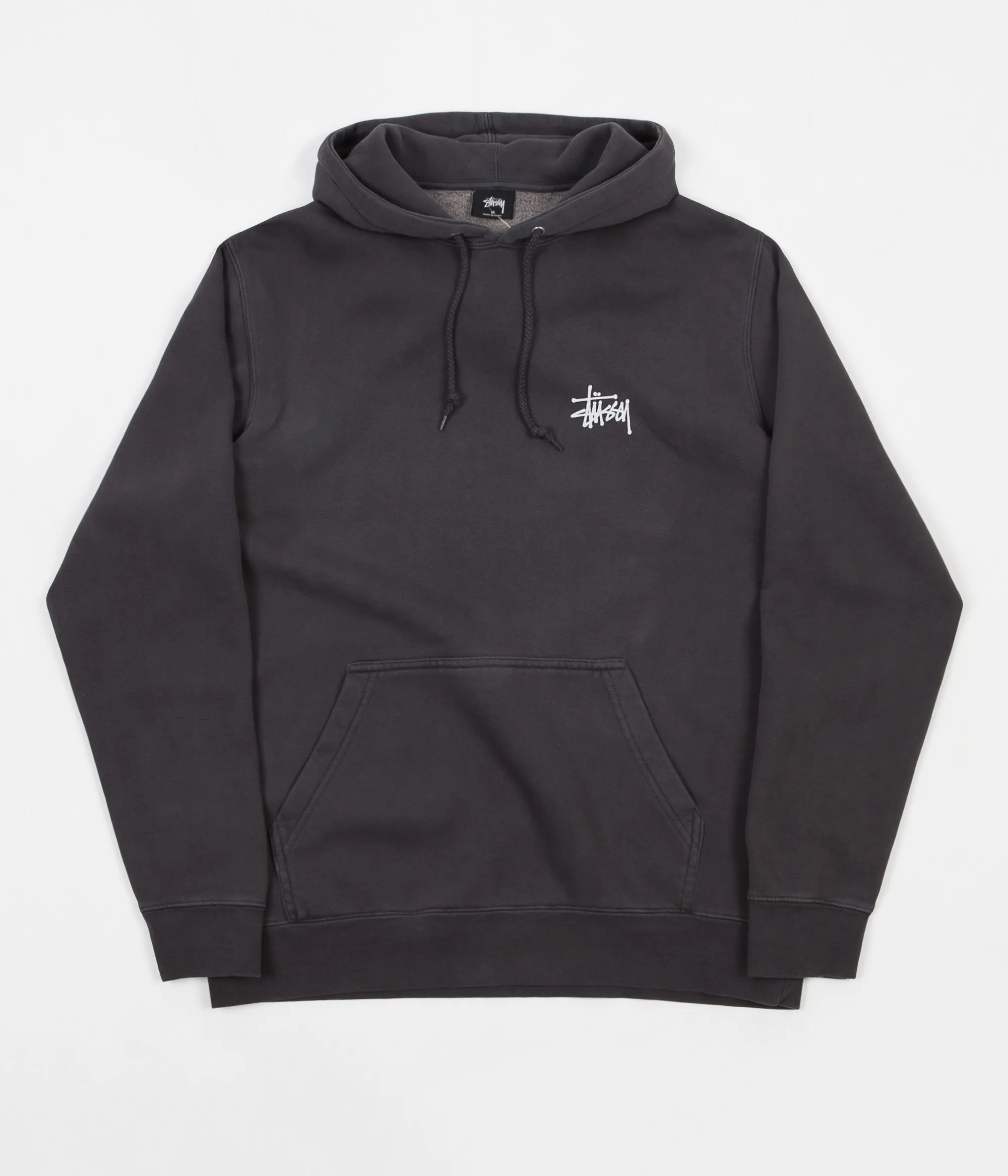 Stussy Basic Stussy Pigment Dyed Hoodie - Black