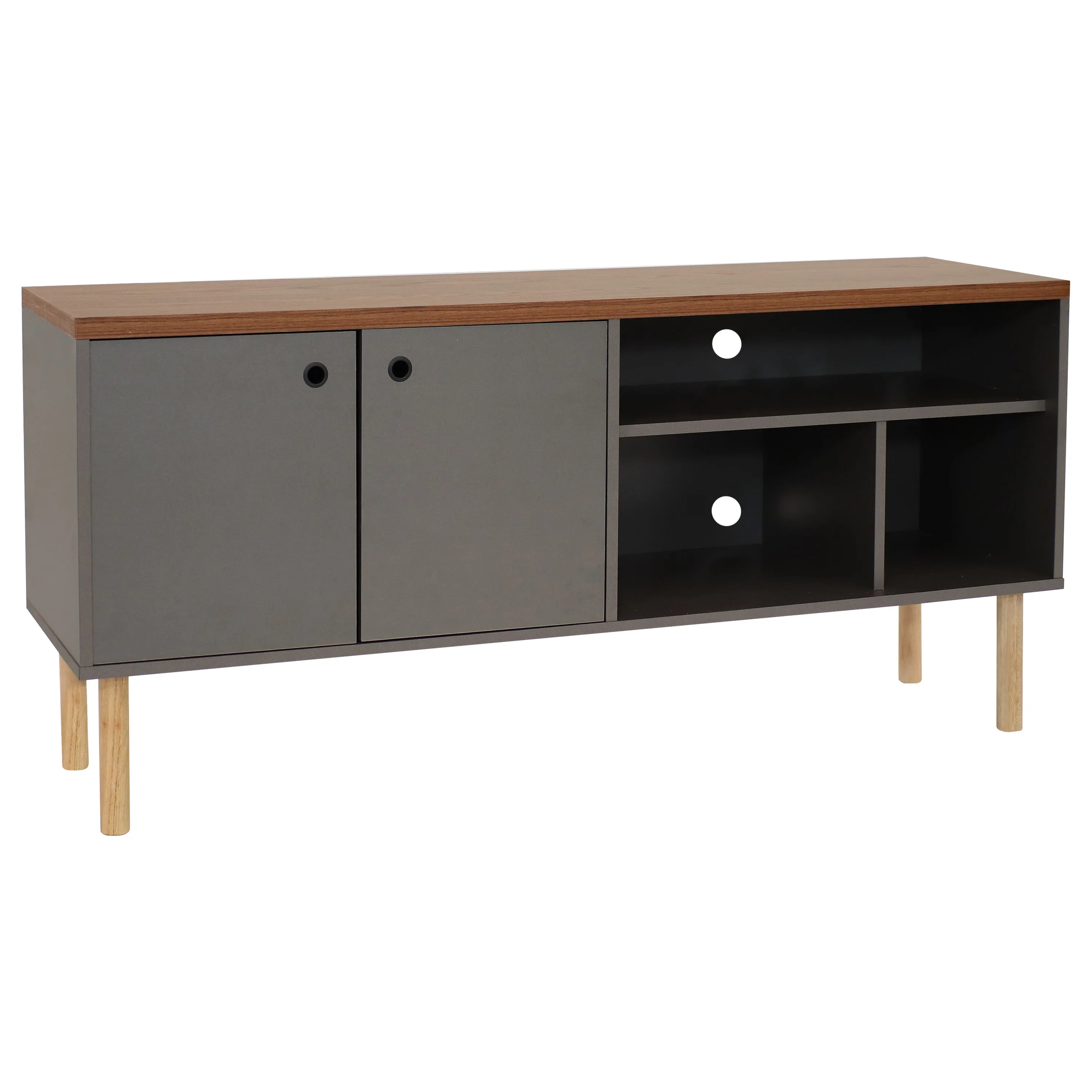 Sunnydaze Mid-Century Modern TV Stand for 55-Inch TV