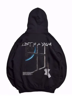 SXV  'lost in dream’ Printed Cool Aesthetic Sweatshirt Hoodie