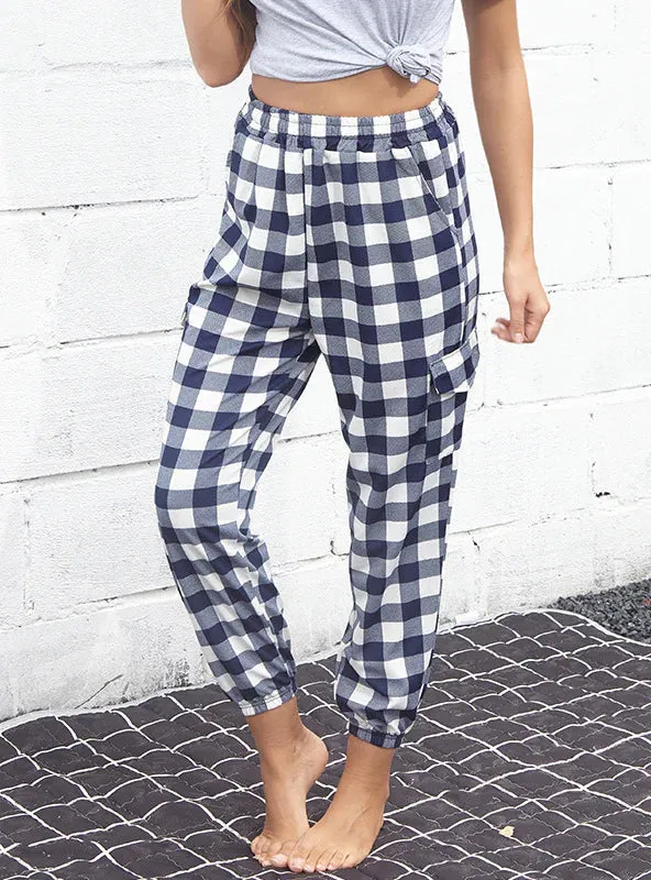 TastyHottie - WOMEN PLAID PENCIL HIGH WAIST PANTS