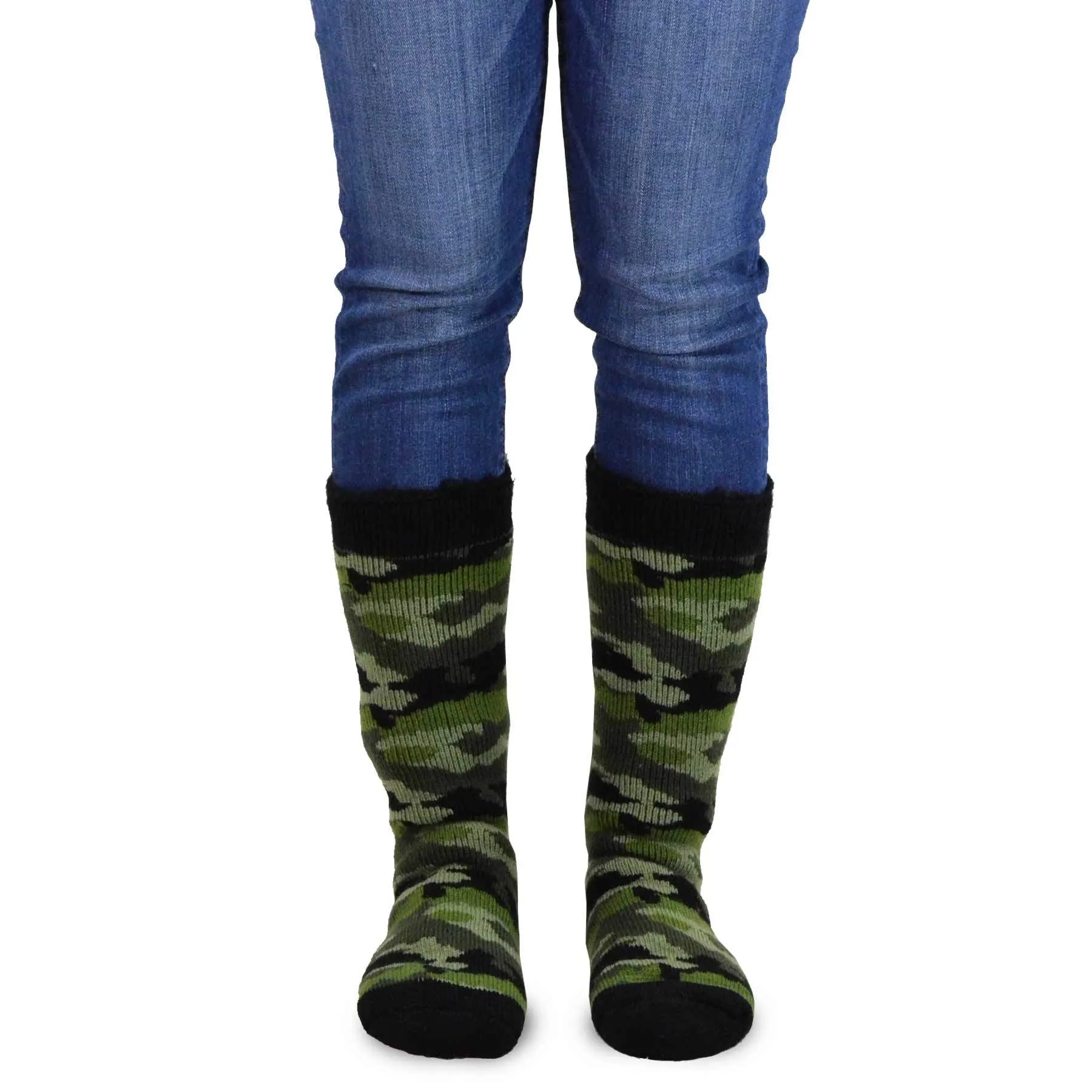 TeeHee Socks Men's Thermal Acrylic Crew Camo 2-Pack (12065)