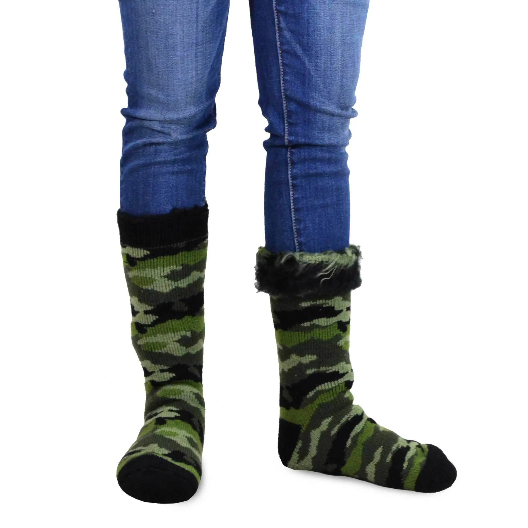 TeeHee Socks Men's Thermal Acrylic Crew Camo 2-Pack (12065)