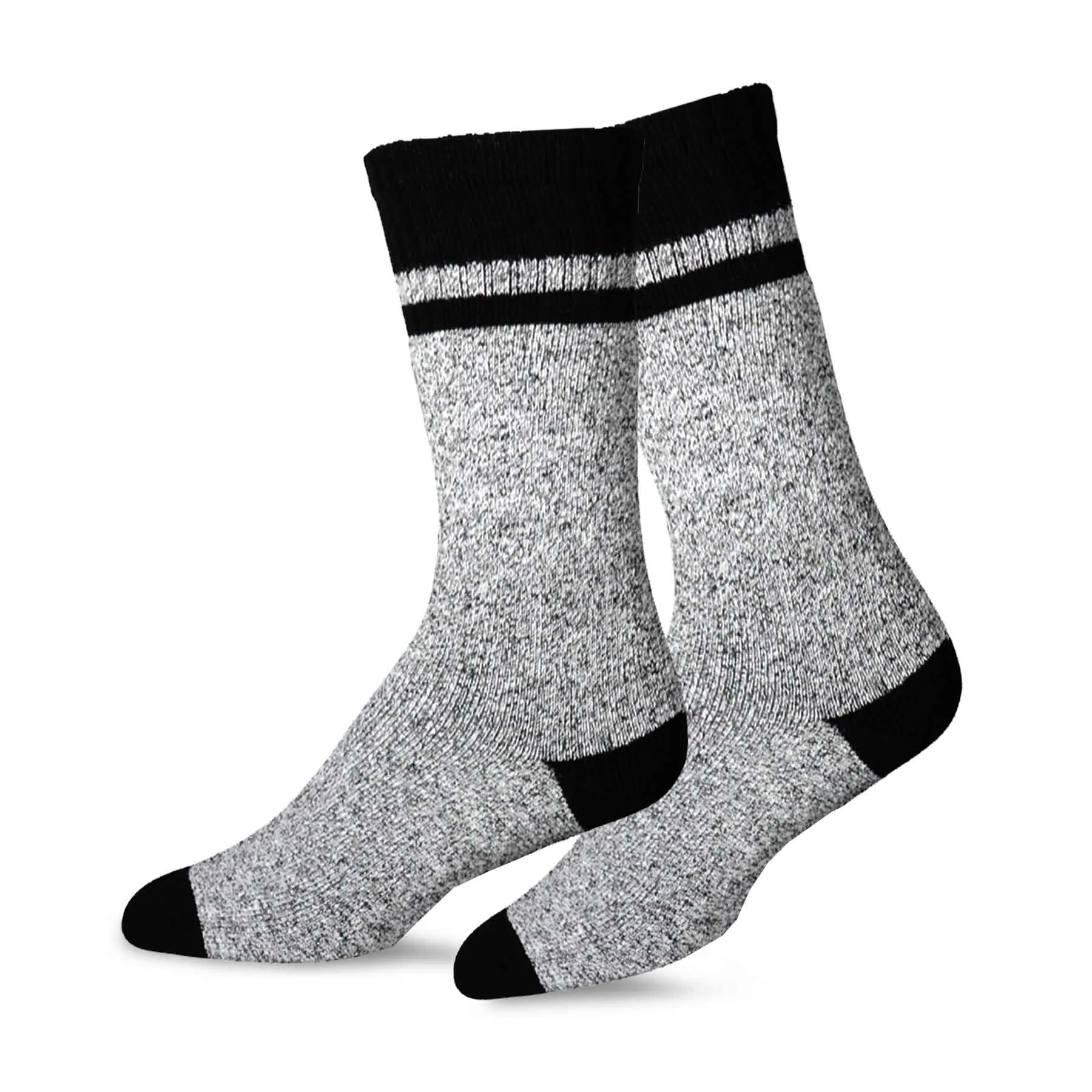 TeeHee Socks Women's Thermal Cotton Crew Thin Stripe 4-Pack (50760)