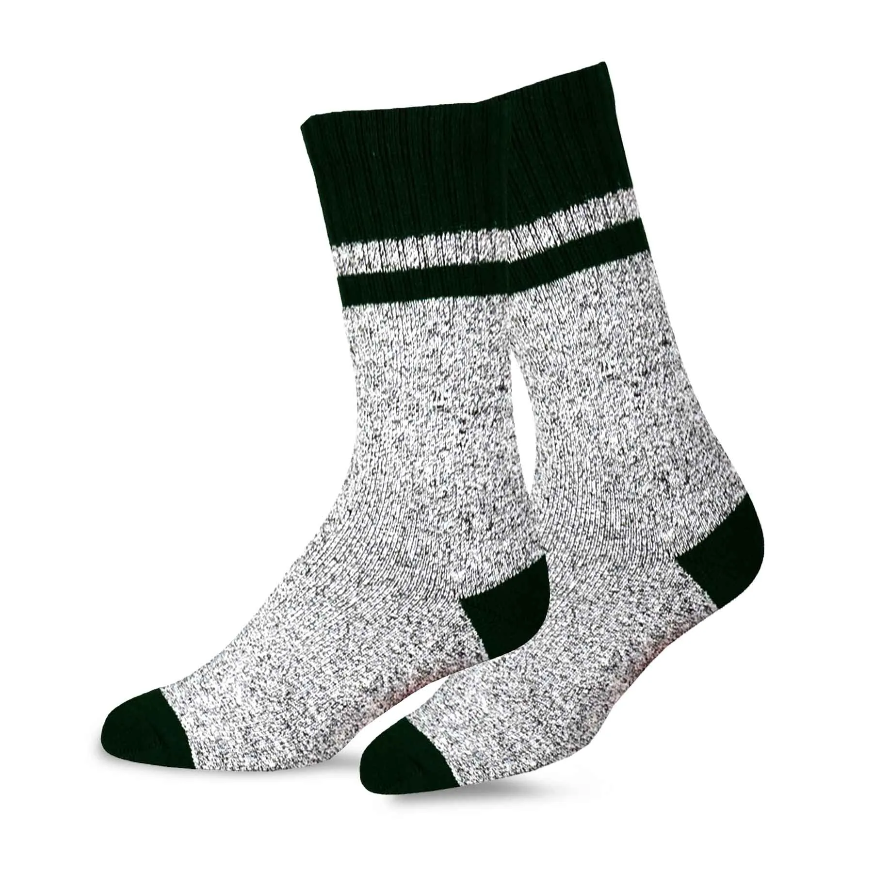 TeeHee Socks Women's Thermal Cotton Crew Thin Stripe 4-Pack (50760)