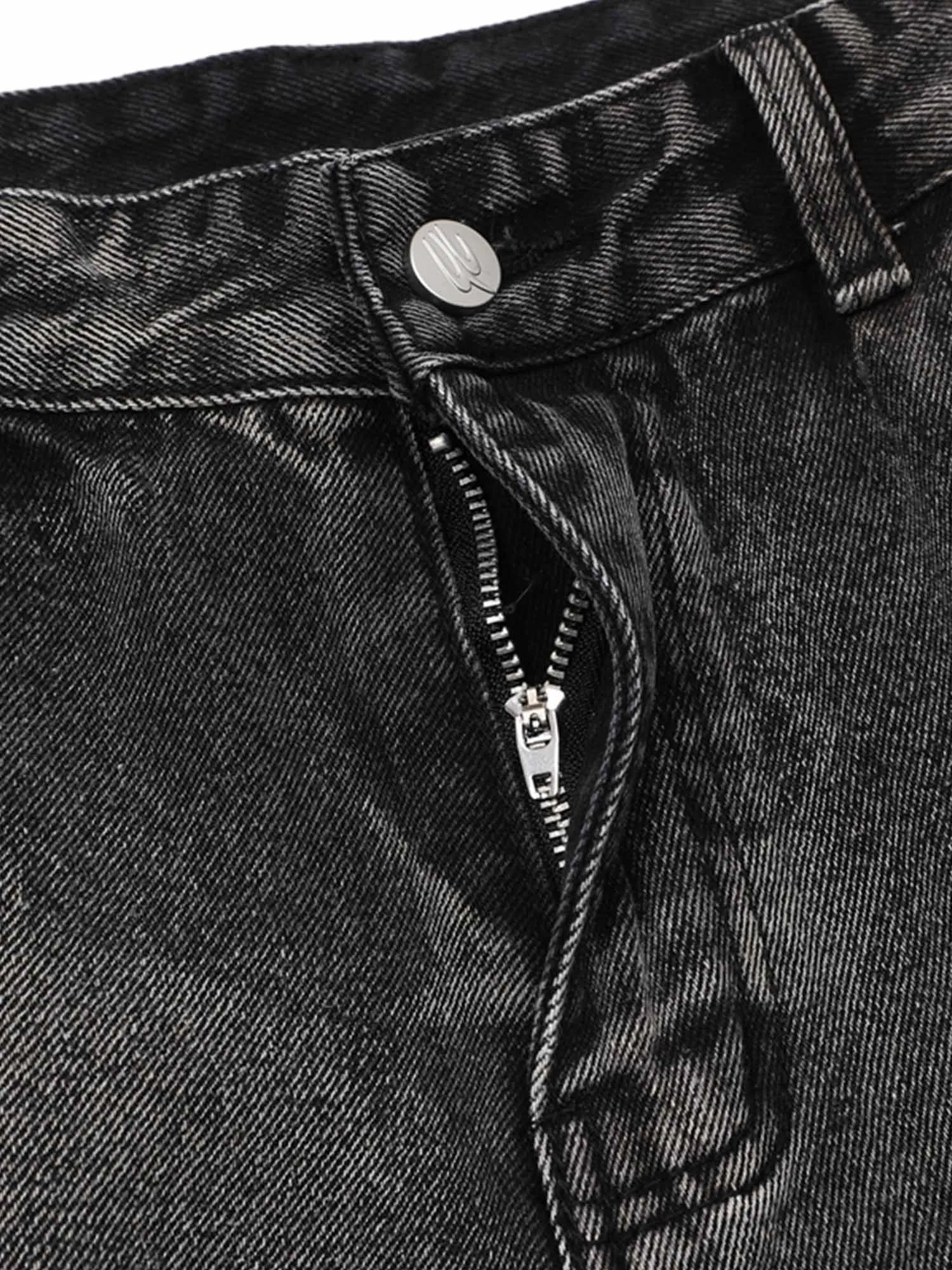 Thesupermade Raw Edge Patch Straight Jeans