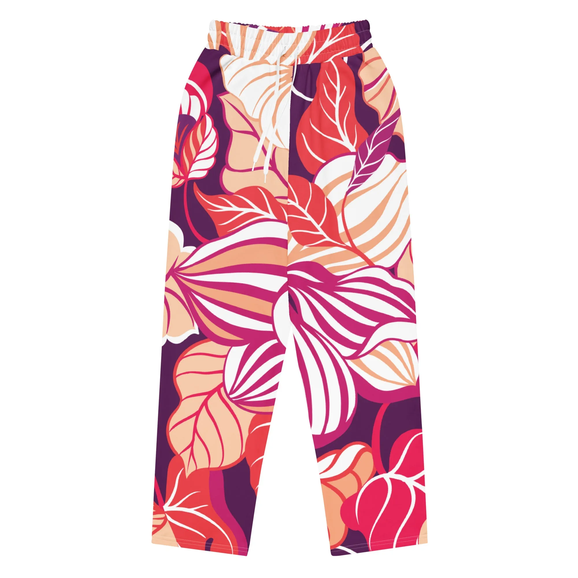 Valentines Day Wide Leg Joggers - Flower (Glamourange Valentine Day Gifts Wide Leg Joggers - Design 002)