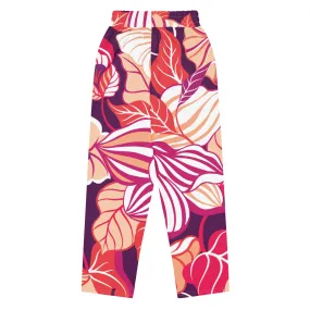 Valentines Day Wide Leg Joggers - Flower (Glamourange Valentine Day Gifts Wide Leg Joggers - Design 002)