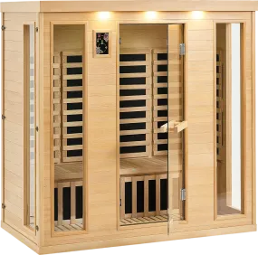 Vevor Far Infrared Wooden Sauna 73" x 42" x 75" Home Spa for 3-4 People 2580W New