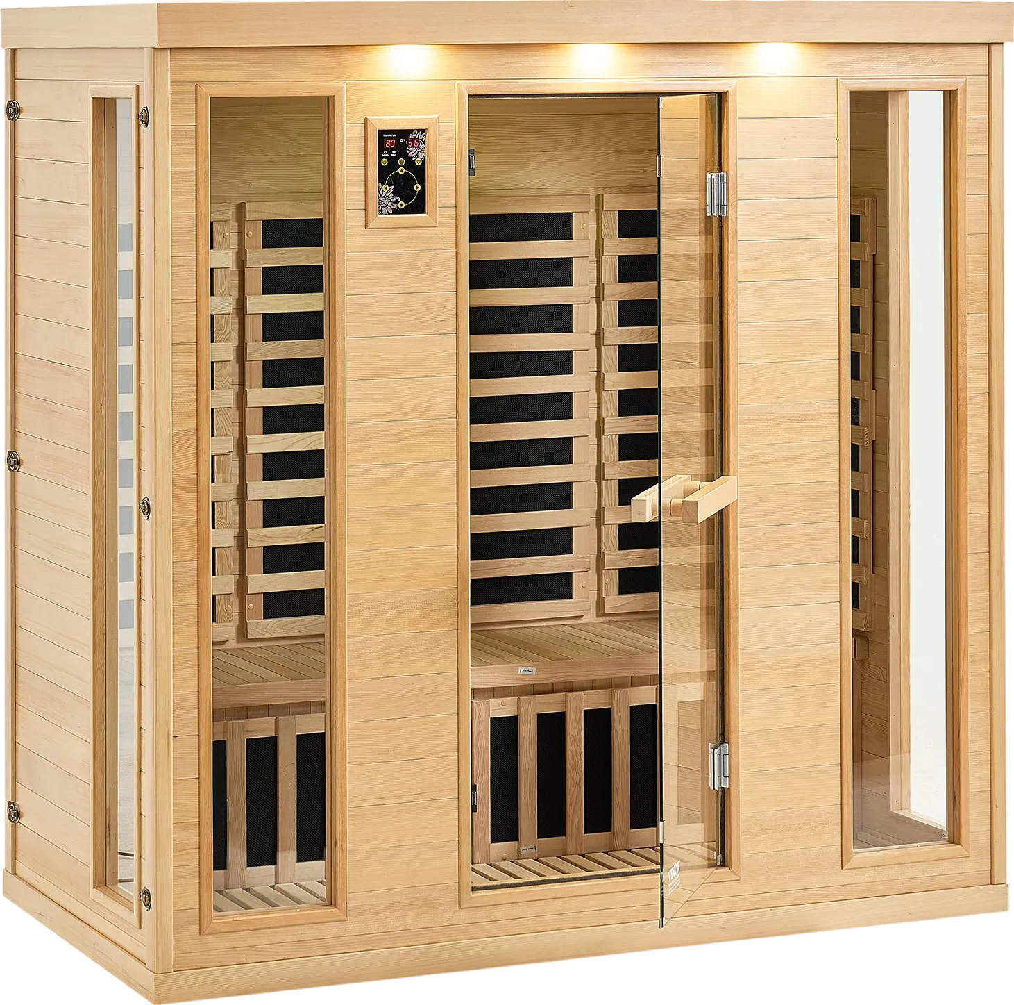 Vevor Far Infrared Wooden Sauna 73" x 42" x 75" Home Spa for 3-4 People 2580W New