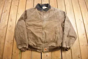 Vintage 1980s Carhartt Brown Santa Fe Work Jacket