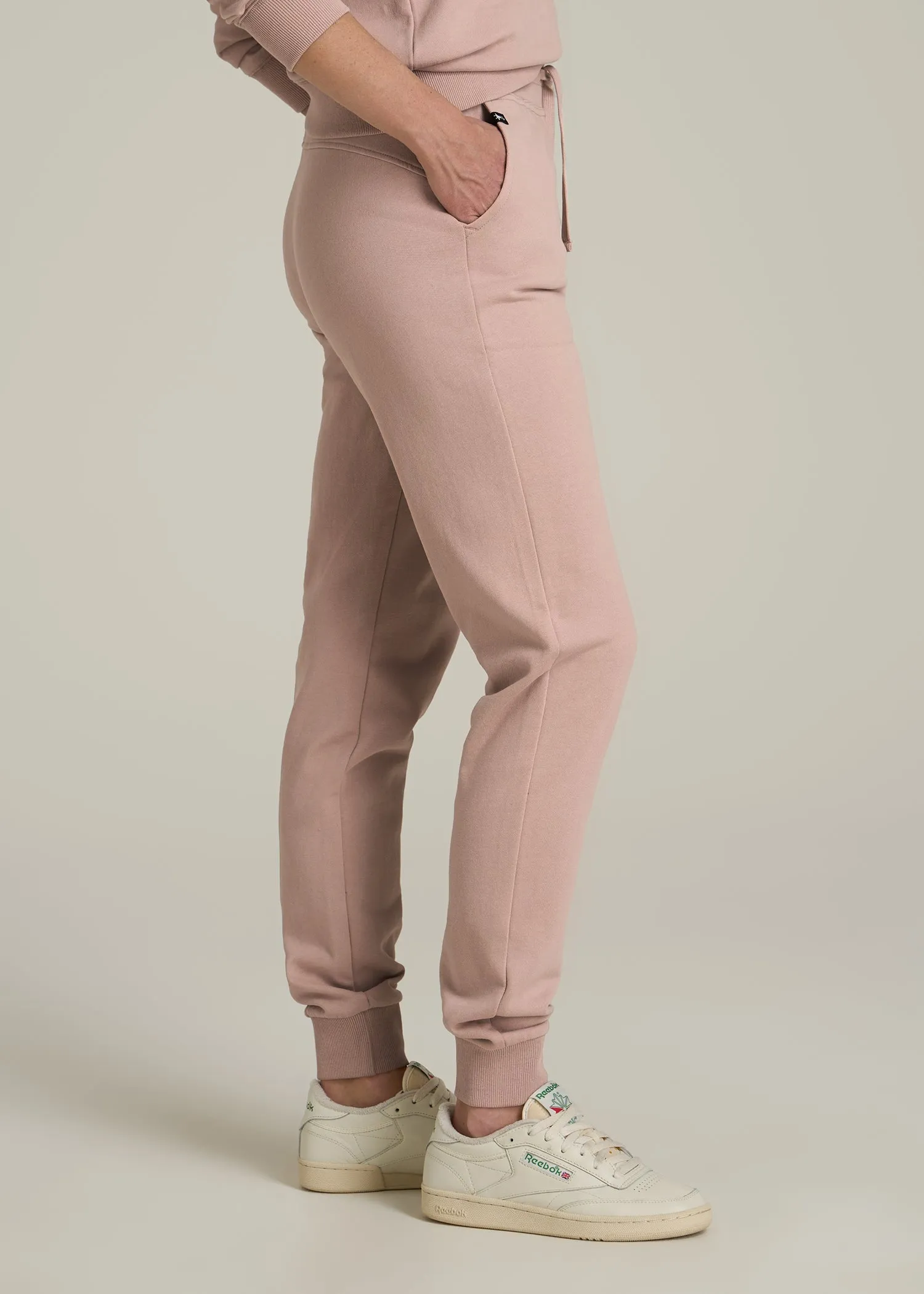 Wearever 2.0 French Terry Joggers for Tall Women in Desert Rose