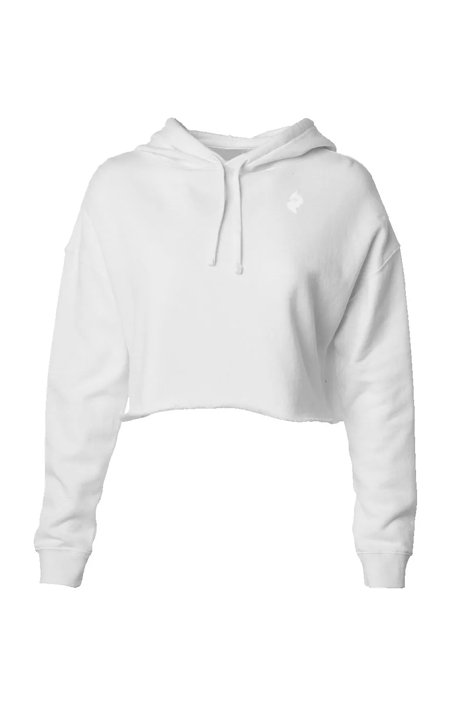 White Lightweight Crop Hoodie