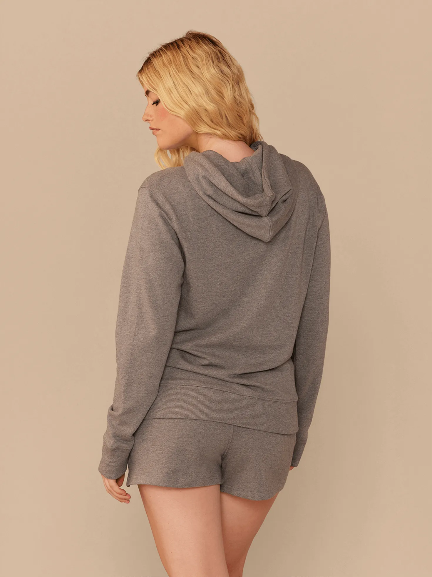 Women's French Terry Zip Hoodie | Heather Grey