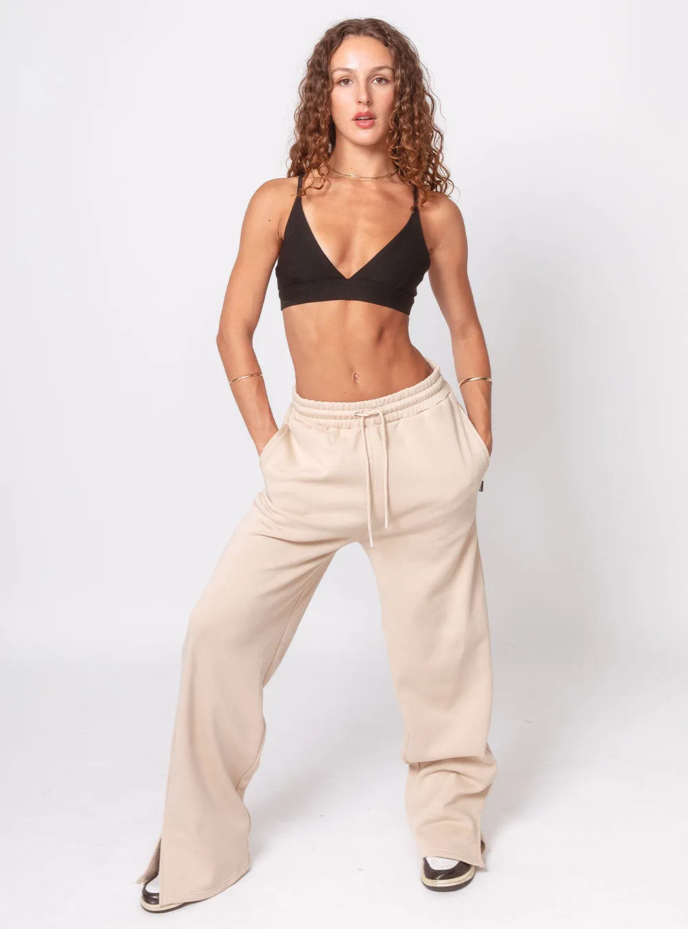 Women's It's A Vibe Flared Pants Beige